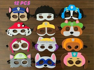 12PCS Party Pack Paw Masks for Dog Patrol Birthday,Party Favors Supplies,Costume - Picture 1 of 3