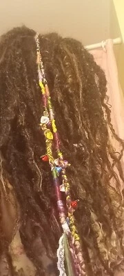 Envolturas de cabello trenzadas 52' extensión rastas Forest Fae hechas a mano cabello Boho Mostory Foto 1 de 4