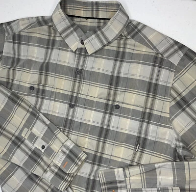 Merrell Shirt Plaid Cotton Polyester Long Sleeve Outdoor Hiking Button Front L - Image 1 of 4