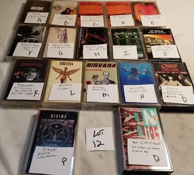 Cassette Tape Mostly Rock NIRVANA  AC/DC OZZY BEASTIE BOY 70s 80s Your Choice 12 - Image 1 of 4