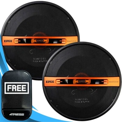 Edge Audio 6.5 inch Car Door Coaxial Speakers Set 120W 2 way Black EDST216-E6+M - Image 1 of 4