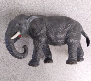 Vintage AAA Elephant Figure PVC Solid Rubber 6" long 3-1/2" tall - Picture 1 of 11