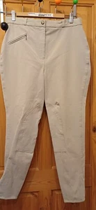 32"W BEIGE TACKSHOP HORSE PONY HAPPY HACKER EXERCISE SADDLE RIDING JODHPURS - Picture 1 of 11