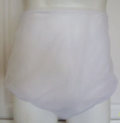 3 CAPAS COMPLETAS Blanco NYLON TRANSPARENTE Abuela FULLER POOF PANTY BURBUJA * 34 - 46" Foto 1 de 4