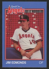 1989 GRAND SLAM QUAD CITY ANGELS JIM EDMONDS RC #6