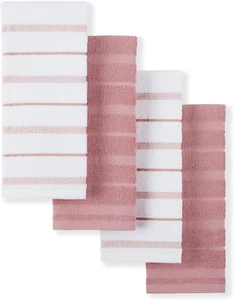 Kitchenaid Albany Küchentuch 4er-Pack Set, getrocknete Rose/weiß, 16"X26" - Bild 1 von 12