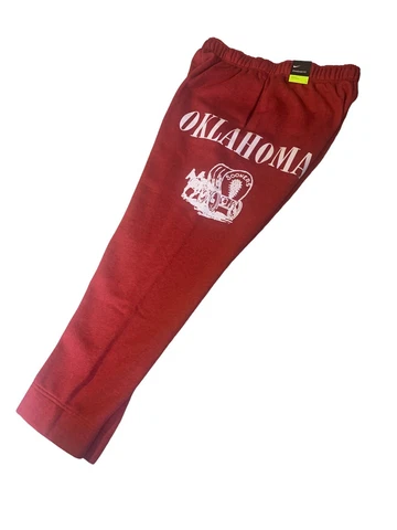 NIKE OKLAHOMA SOONERS VINTAGE LOGO FOOTBALL TAPERED SWEATPANTS UNISEX SIZE XL Cover