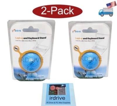 2Pack: Blue Golf Ball Anti-Slip Notebook,PC Keyboard,Cellphone Tilt Stand ST01BL - Image 1 of 4