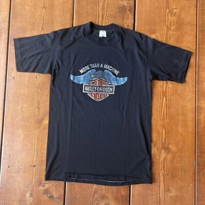 1980s Harley Davidson Center Logo “More Than A Machine” Graphic T-shirt RARE - Picture 1 of 4