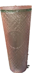 Starbucks Tumbler 2023 Summer Jeweled Pearl Pink Green Venti 24oz Cold Cup - Picture 1 of 3