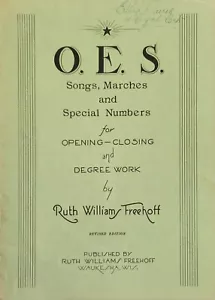 Piano O.E.S. Songs Marches & Special Numbers Opening Closing Sheet Music Book - Picture 1 of 3