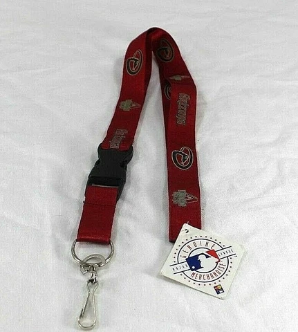 MLB Arizona Diamondbacks Red Lanyard Key Chain W/ Detachable Buckle Cover