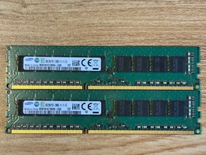 Samsung 16GB (2x8GB) RAM M391B1G73BH0-CK0 2RX8 PC3-12800E ECC DIMM - Picture 1 of 3