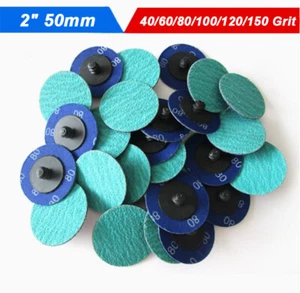 2" 50mm R-Type Roll Lock Quick Change Discs Die Grinder Sanding Pads 40-150 Grit - Picture 1 of 7