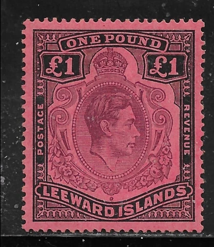 LEEWARD ISLANDS       SG115c      SG114b         PERF 14     CLEAR GUM  MLH Cover