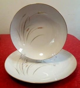 Japan Fine China "Golden Wheat" 12" Serving Platter and Bowl - Picture 1 of 5