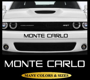 MONTE CARLO Windshield Vinyl Decal Stickers Banner Fit Chevy Truck Ford Mustang  - Picture 1 of 2