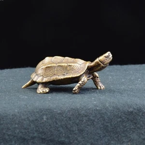 Brass Vintage Turtle Figurine Statue Home Ornaments Animal Figurines Gift - Picture 1 of 4