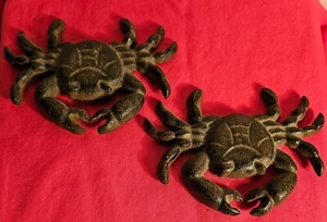 Zwei Vintage GUSSEISEN Krebse Strandkrabbe Dekoration - Bild 1 von 4