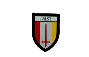 Patch printed embroidery travel souvenir shield city flag aalst belgium - Picture 1 of 1