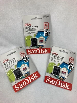 SanDisk Ultra 16 GB Class 10 SDHC Memory Cards (SDSQUNC-016G-GN6MA) - Image 1 of 4