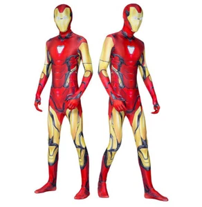Spiderman Cosplay Iron Man Costume Suit Superhero Bodysuit Kids Party Halloween - Picture 1 of 19