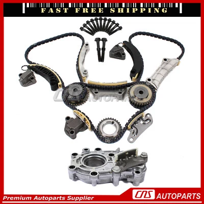 Timing Chain & Oil Pump Fits 07-15 Cadillac Pontiac Saturn Suzuki 3.6L 3.0L DOHC Foto 1 de 4
