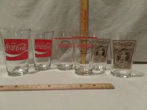 LOTE DE 6 COCA-COLA ESTILO RESTAURANTE PESADO 16 OZ. VASOS PARA BEBER - Imagen 1 de 5