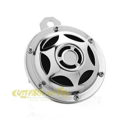 Clacson SHERIFF diametro Ø 100mm in acciaio cromato design americano - Immagine 1 di 2