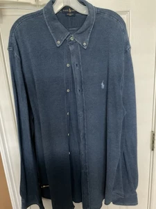Polo Ralph Lauren FEATHERWEIGHT WEIGHT MESH SHIRT BUTTON DOWN XXL - Picture 1 of 8