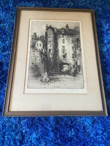 HEDLEY FITTON (1859 - 1929) Original SIGNIERTE Radierung " St John Street, Edinburgh " - Bild 1 von 7