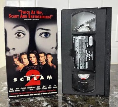 Scream 2 (VHS, 1998) Neve Campbell, Courtney Cox, Drew Barrymore HORROR NICE!! - Image 1 of 4