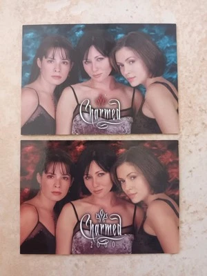 2x Charmed Promo Trading Cards P1 (1999) & P2 (2000) Inkworks - Image 1 of 2