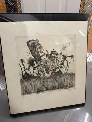 Gertrude Degenhardt Radierung „Auftakt“ signiert & nummeriert 101/200 - Bild 1 von 4