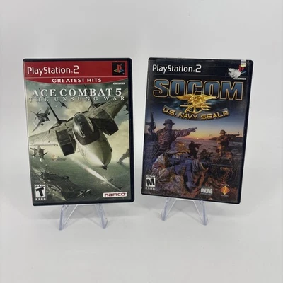 Ace Combat 5 Unsung War GH Complete And SOCOM US NAVY SEAL Tested PS2 Video Game - Image 1 of 4