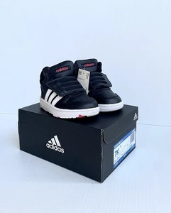 Adidas H01064 Boys Black Hoops Mid 2.0  Sneakers Shoes Size 7K New In Box! - Picture 1 of 2