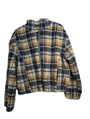 Chaqueta Sherpa 2 Blue Denim Co. Otoño Cuadros Para Mujer XL.  Foto 1 de 4