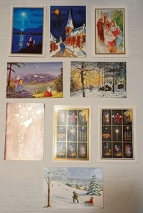 Tarjetas de Navidad religiosas de artista de pintura de boca y pie con sobres de 9 quilates - Imagen 1 de 12
