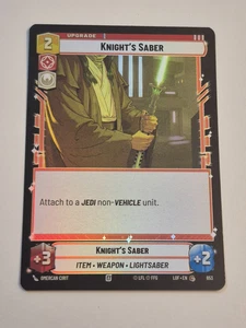 Knight's Saber (Foil) 653 - Legends of the Force - Star Wars Unlimited - Picture 1 of 3