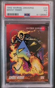 1992 Marvel Universe #25 Ghost Rider Super Heroes PSA 7 - Picture 1 of 2