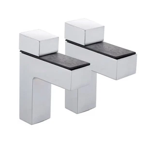 Solid Metal Adjustable Wood/Glass Shelf Bracket Holder Clamps Wall Mount 2 Pcs - Picture 1 of 10