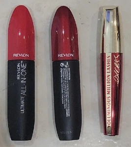 3 x Revlon ALL IN ONE Mascara #501 Blackest Black 503 BLACKNED BROWN 455 BLACK. - Picture 1 of 1