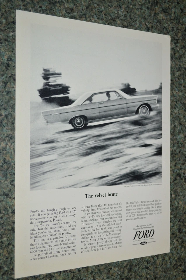 Ford Galaxy 500 XL 427 1965 anuncio original impreso anuncio 65 500XL Foto 1 de 1