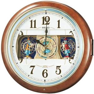 SEIKO RE559H wall clock radio analog Karakuri From Japan F/S New - Picture 1 of 8