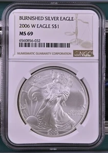 2006 W Burnished $1 American Silver Eagle NGC MS69 - Picture 1 of 2