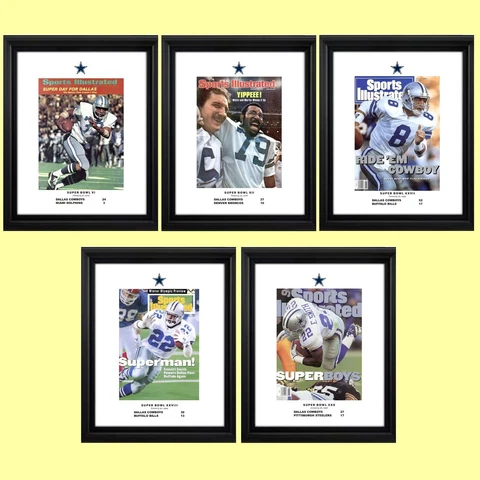 Dallas Cowboys’ Five Super Bowl Championships — 11”x14” Commemorative Poster Set Cover