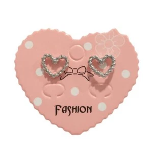 Sterling Silber vergoldet Herz Ohrstecker zierlich Modeschmuck Geschenk Damen - Bild 1 von 3