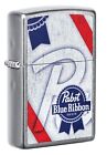 Zippo Pabst Blue Ribbon Street Chrome Windproof Lighter, 49545