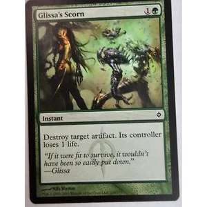 MTG Magic The Gathering Glissas Scorn Instant Card Green New Phyrexia - Picture 1 of 2