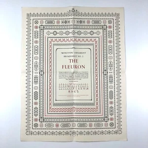 The Fleuron: Monotype Ornament Broadsheet No. 2 | Folded type specimen poster - Picture 1 of 6